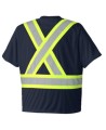 Black traffic polyester t-shirt, CSA Z96-09, class 2 level 2