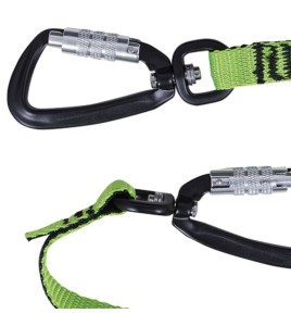 Peakworks harness tool attachment strap with locking carabiners