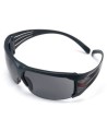 3M SF602FGAF SecureFit protective eyewear with anti-fog treated grey polycarbonate lens.