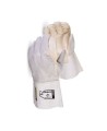 11 in long side-split & full grain leather welding glove with wing thumb & leather-welts. 