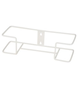 Clear acrylic glove box holder with 2 vertical bins, for wall mounting or table mounting.