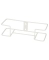 Clear acrylic glove box holder with 2 vertical bins, for wall mounting or table mounting.