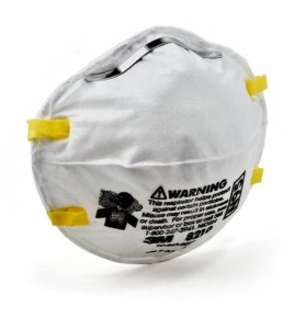 3M N95 NIOSH 42 CFR 84 approved particulate respirator. Model 8210. Protects from solids and non-oil based liquids particles.