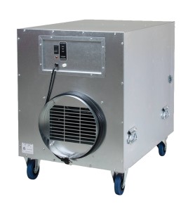 Purificateur d’air portable HEPA-AIRE deluxe à 2 vitesses. Débit de 1050 cfm ou 1600 cfm pour désamiantage et décontamination