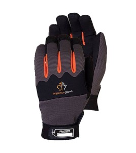 Superior Clutch Gear® micro-suede, nylon & neoprene water-repellent gloves for mechanics. Size: X-small (6) to XX-large (11).