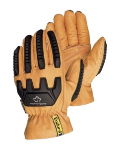   Impact-resistant goatskin leather driver gloves lined with Kevlar® and Thinsulate, sold by pair