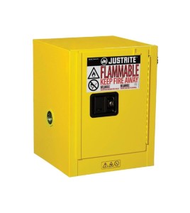 Armoire d'établi 4 gallons pour liquides inflammables, approuvée FM, NFPA et OSHA