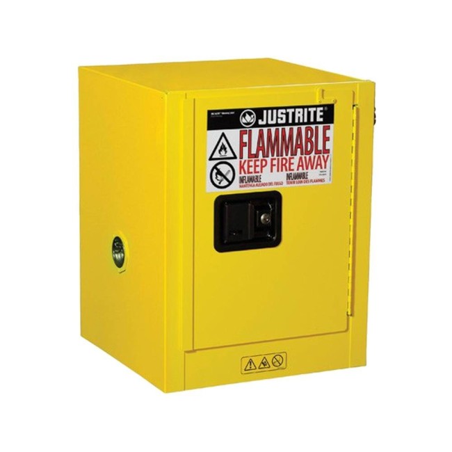 Armoire d'établi 4 gallons pour liquides inflammables, approuvée FM, NFPA et OSHA