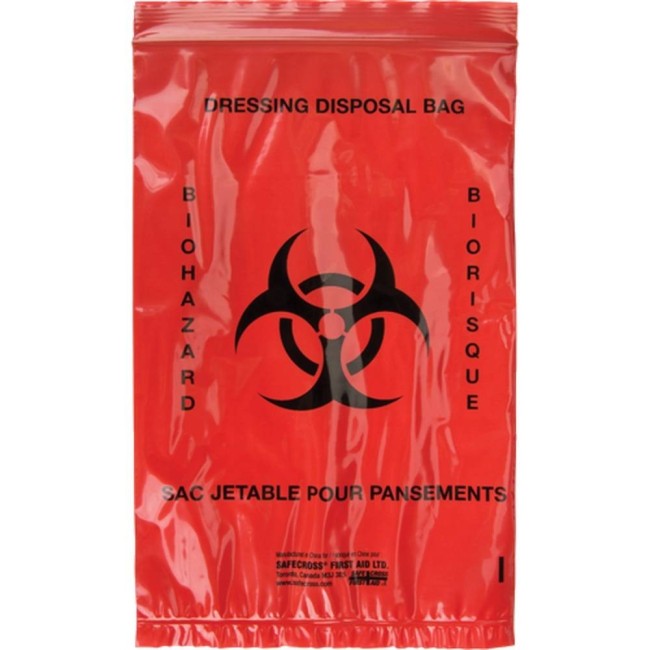 Infectious waste bags 15.2 x 22.9 cm, ( 6 X 9 in) 25 bags