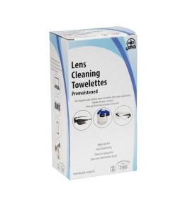 Lens cleaning wipe with anti-fog  pk/100 units.