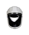 3M facepiece with basic hard hat for respiratory protection system in factories where hard hats are not required.