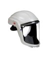 3M facepiece with basic hard hat for respiratory protection system in factories where hard hats are not required.