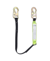 Peakworks polyester web lanyard with an energy absorber and 2 standard carabiners, 1 in.