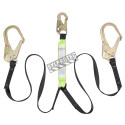 Peakworks Y-lanyard with an energy absorbing inner core and a strong polyester webbing, 200-350 lb