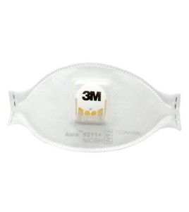 Masque respiratoire N95 avec valve de 3M. Efficace contre particules solides & liquides sans huile. Vendu par boite de 10 unités