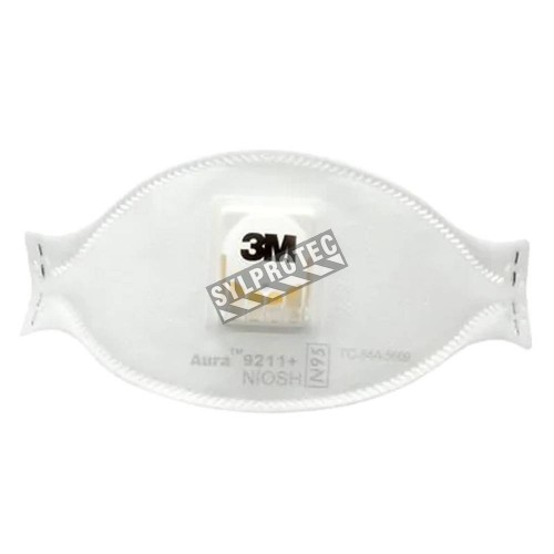 Masque respiratoire N95 avec valve de 3M. Efficace contre particules solides & liquides sans huile. Vendu par boite de 10 unités