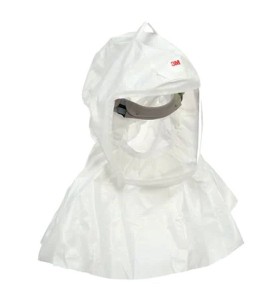 S-series polypropylene hood for respiratory protection systems in health, food and pharmaceutical sectors. Medium/large size.