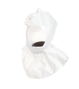 3M white polypropylene S-series spare hooded facepiece compatible with RS950 head harness for respiratory protection. One size.