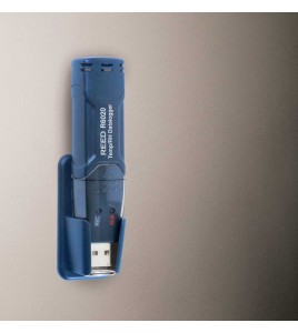 Temperature and humidity data logger with integrated USB port.