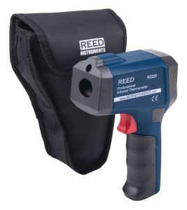 Infrared thermometer measures -32 to 800 degrees Celsius