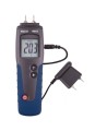 Moisture detector for wood, measuring with spindle or with probe.