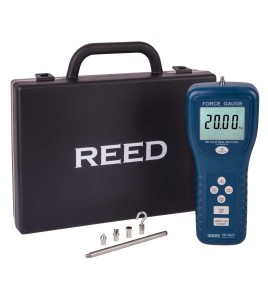 Force gauge/data logger to measure tension & compression. Capacity: 20kg. Includes different heads, a hook adapter & tote bag.