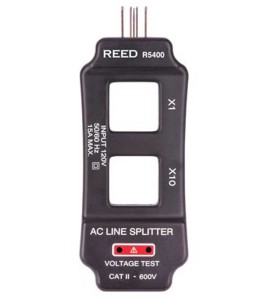 Line spliter, provides safe measurements of current without the need to separate conductors.