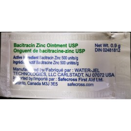 Antibiotic topical ointment Bacitracin Zinc 0.9 gr., box of 25