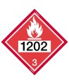 Placard with UN number 10-3/4 in X 10-3/4 in. Use in the transportation of hazardous materials.