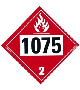 Placard with UN number 10-3/4 in X 10-3/4 in. Use in the transportation of hazardous materials.