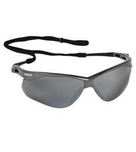 Jackson Safety Nemesis protective eyewear with anti-fog treated gray polycarbonate lenses ideal for outside work.