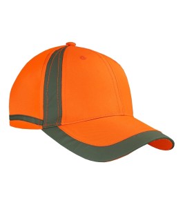 Casquette haute visibilité orange 100 % polyestère