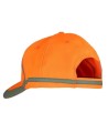 Casquette haute visibilité orange 100 % polyestère