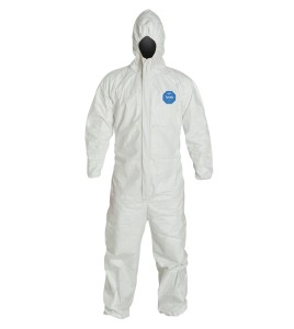 Disposable TYVEK 400  coveralls with hood, sold by unit