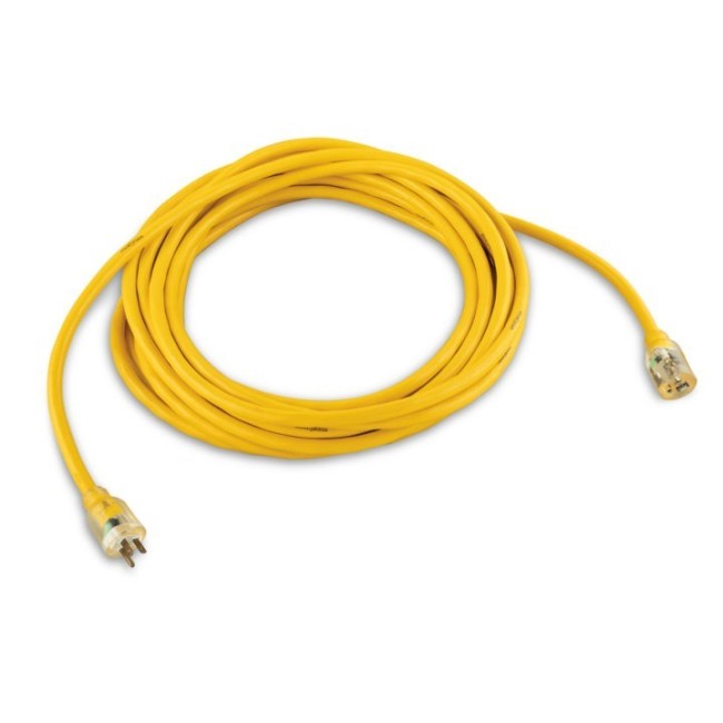 Rallonge 50 pieds / 15.24 m, 12/3 AWG 15 A- 120V, résistantes aux intempéries avec connexion NEMA 5-15