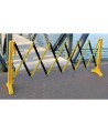 Expandable safety barrier, 11 1/2 feet (3.5 m), made of yellow polypropylene.