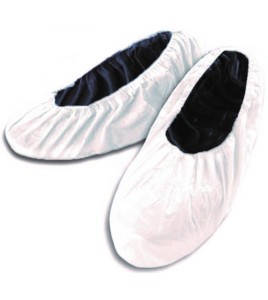 White shoes cover made of microporous with anti-slip, bt/300 unit