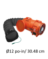 Allegro 12" explosion-proof axial blower kit with polyethylene shell and 25' (7.62 m) conductive duct