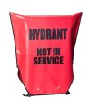 Red vinyl protective cover for Hydrant with English inscription HYDRANT NOT IN SERVICE