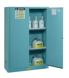 Acids and corrosives storage cabinet, 45 US gallons (171 L), FM, NFPA and OSHA-approved