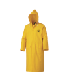 Manteau de pluie en PVC jaune 48 po. de long résistant à la flamme.