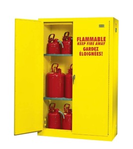 Armoire de 45 gallons US (171 L) pour liquides inflammables, conforme ULC