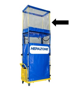 Height extension kit for HEPA ZONE 24 portable work enclosure, 48 inches (1.2 m).