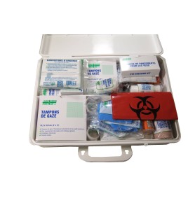 Trousse de premiers soins conforme CAN/CSA Z1220-17 risque élevé pour 25 travailleurs et moins