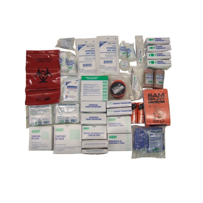 Refill content for TR02 first aid kit with a 16-types of item content