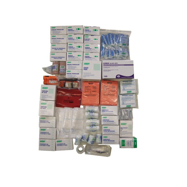 Contenu de remplacement pour TR04E trousse de premiers soins conforme CAN/CSA Z1220-17 risque élevé pour 51 à 100 travailleurs