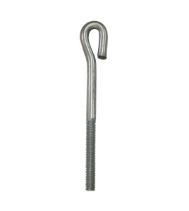 3/8" threaded rod with hook, 6-3/4" long