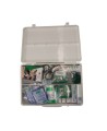 First aid kit with a 31-types of item content for minor chemical burns care. Content non-compliant with any requirements