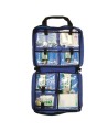 Large size first aid kit with WaterJel dressings & CoolJel topical agent items for soothing minor burns care