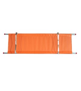 Stretcher folding in two, 206 x 55 x 14 cm (81 x 21.5 x 5.5 in).